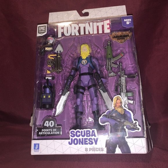 Fortnite Legendary Series Scuba Jonesy Figure 8 Pieces 6" NEW - Picture 3 of 7